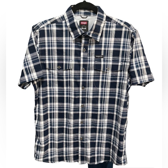Wrangler Mesh Vent Short Sleeve Button Down Shirt M - Picture 1 of 6